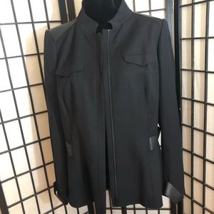 NWT Lafayette 148 New York Leather Blazer